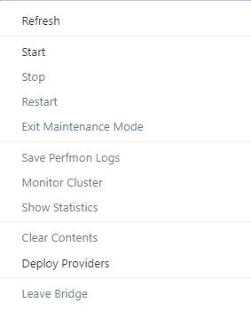 Figure 4: Start cache by dropdown.