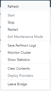 Monitor Cluster health Web Manager