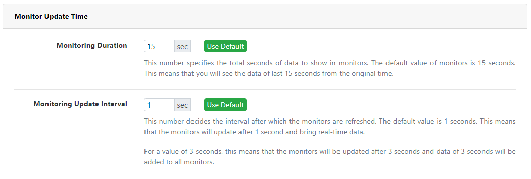 Settings tab