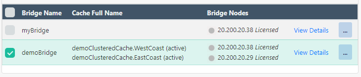 Clustered Cache added to bridge