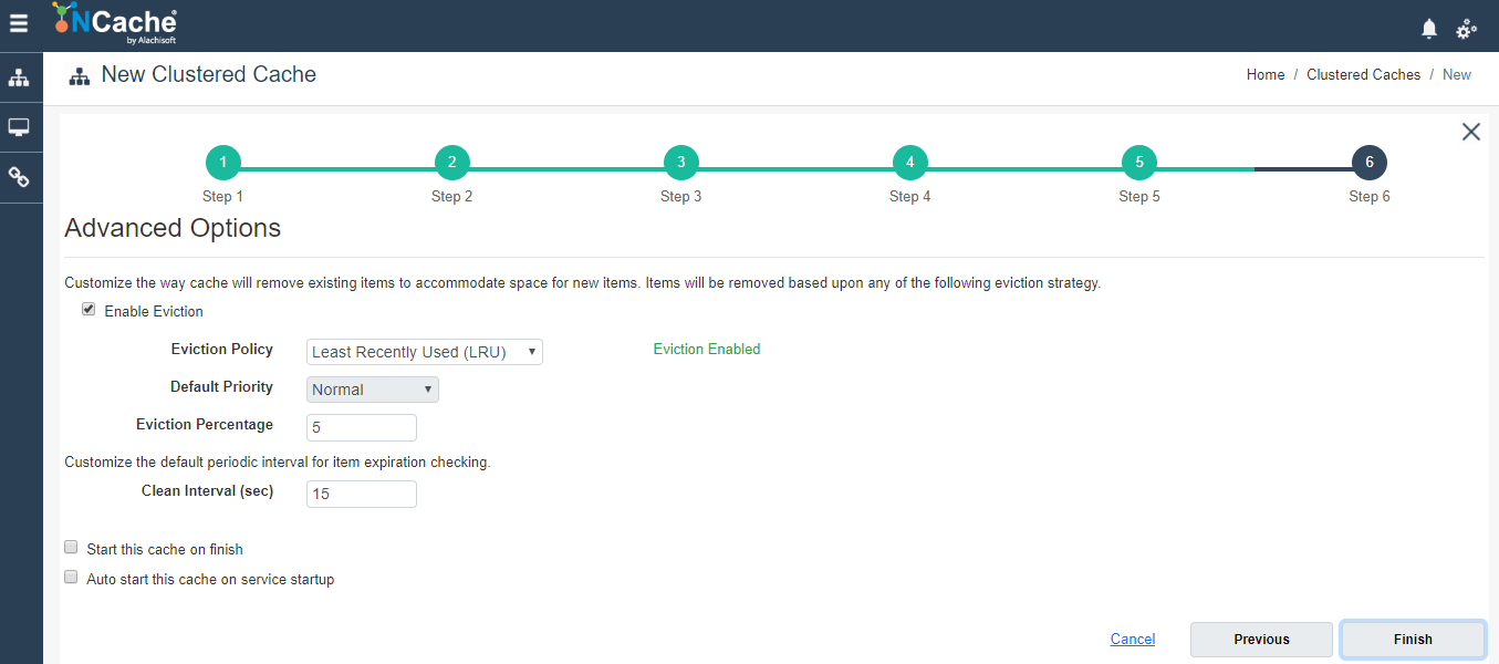 Select Eviction Clustered Cache Web