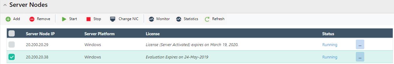 Server Node Removed Web