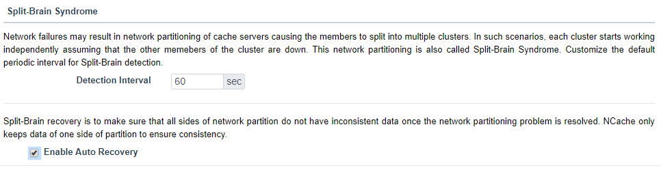 Enable Split Brain NCache Web