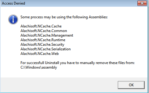 Uninstall NCache