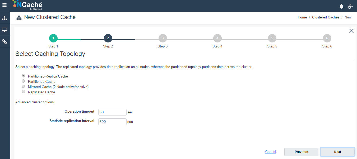 Select Caching Topology Web