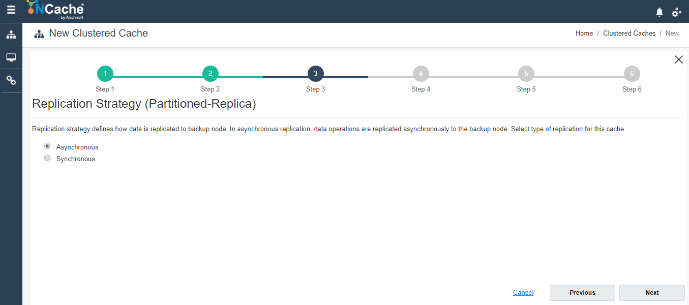 Select Replication Strategy Web