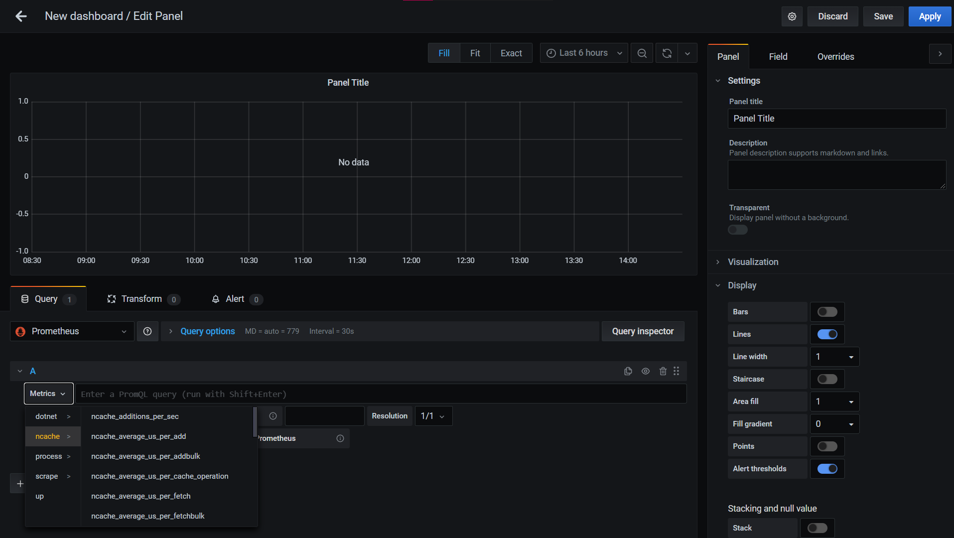 Create New Grafana Dashboard