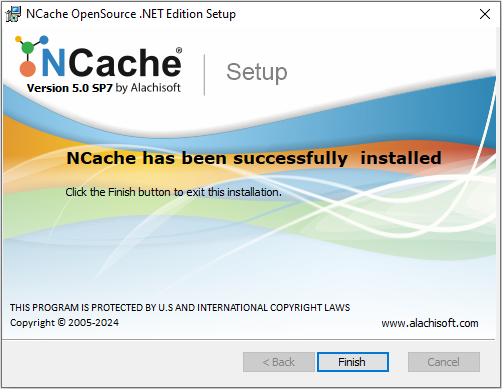 NCache Installed Successfully