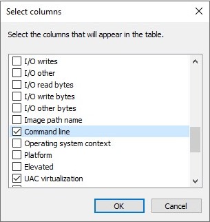 Command-Line Dialog Box