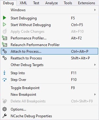 Debug NCache Providers in Visual Studio